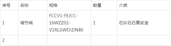 發電廠脫硫系統調節閥技術規范