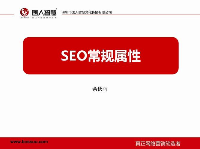 網絡營銷培訓基礎 SEO優化常規屬性與網絡文化經營